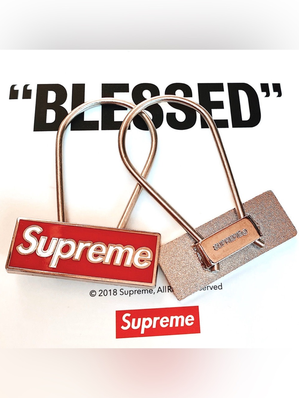 Supreme Red clip Keychain